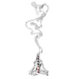 Maxbell Novelty Buddha yoga meditation crystal Pendant Statement Necklace Chain Unique Gifts Women