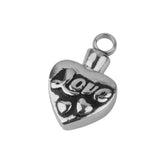 Maxbell Love Series Jewelry Stainless Steel Heart Shape Love Cremation Urn Keepsake Memorial Pendant Memorial Gift