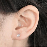 Maxbell Pair Round zircon Tragus Lip Ring Ear Cartilage Stud Earring Body Piercing