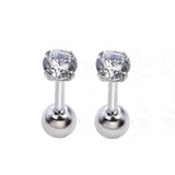 Maxbell Pair Round zircon Tragus Lip Ring Ear Cartilage Stud Earring Body Piercing