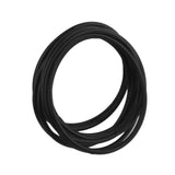 Maxbell 10pcs Elastic Silicone Women Girl's Hair Rope Bracelet Bangles - Black