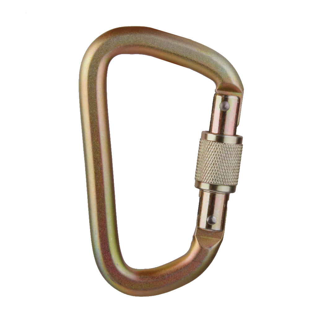 Maxbell 40KN D Carabiner Screw Locking for Rock Climbing Moutaineering