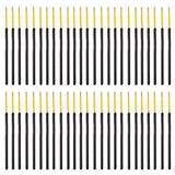 Women Eye Makeup Beauty Disposable Eyelash Brush Mascara Wands Applicator Makeup Cosmetic Tool Pack of 50PCS Yellow