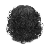 14" Elegant Women Short Fluffy Kinky Wavy Curly Synthetic Hair Wigs Black - Aladdin Shoppers