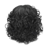 14" Elegant Women Short Fluffy Kinky Wavy Curly Synthetic Hair Wigs Black - Aladdin Shoppers