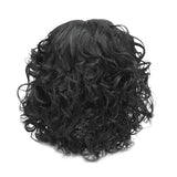 14" Elegant Women Short Fluffy Kinky Wavy Curly Synthetic Hair Wigs Black - Aladdin Shoppers