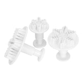Maxbell 3pcs Snowflake Snow Flake Fondant Cake Cutter Plunger
