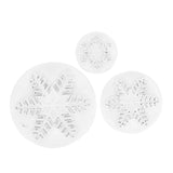Maxbell 3pcs Snowflake Snow Flake Fondant Cake Cutter Plunger