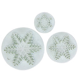 Maxbell 3pcs Snowflake Snow Flake Fondant Cake Cutter Plunger