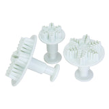 Maxbell 3pcs Snowflake Snow Flake Fondant Cake Cutter Plunger