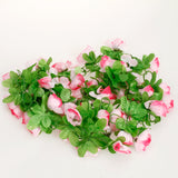 Maxbell Artificial Rose Garland Silk Flower Vine for Garden Decoration - Pink