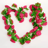 Max Maxb Artificial Garland Silk Flower Vine for Home Wedding Garden Decoration - Shocking Pink