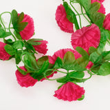 Max Maxb Artificial Garland Silk Flower Vine for Home Wedding Garden Decoration - Shocking Pink