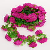 Max Maxb Artificial Garland Silk Flower Vine for Home Wedding Garden Decoration - Shocking Pink