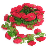 Max Maxb Artificial Garland Silk Flower Vine for Home Wedding Garden Decoration - Shocking Pink