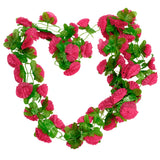 Max Maxb Artificial Garland Silk Flower Vine for Home Wedding Garden Decoration - Shocking Pink