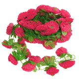Max Maxb Artificial Garland Silk Flower Vine for Home Wedding Garden Decoration - Shocking Pink
