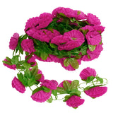 Max Maxb Artificial Garland Silk Flower Vine for Home Wedding Garden Decoration - Shocking Pink