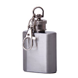 Maxbell  1oz Portable Stainless Steel Hip Flask Key Chain Silver