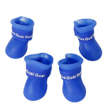 Maxbell Pet Dog Waterproof Skidproof Rain Shoes Boot Size L - Blue