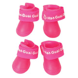 Maxbell Pet Dog Waterproof Skidproof Rain Shoes Boot Size S - Pink