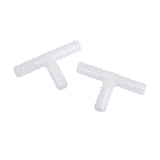 Maxbell 2 pcs 10mm Plastic Equal Tee Connector Barbed Pipe Fitting Air Water Hose Joiner