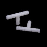 Maxbell 2 pcs 10mm Plastic Equal Tee Connector Barbed Pipe Fitting Air Water Hose Joiner