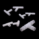 Maxbell 2 pcs 10mm Plastic Equal Tee Connector Barbed Pipe Fitting Air Water Hose Joiner