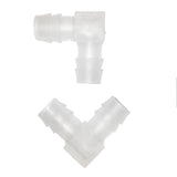 Maxbell 2 pcs 12mm Plastic Equal Elbow Connector Barbed Pipe Fitting Air Water Hose Joiner