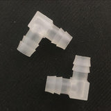Maxbell 2 pcs 12mm Plastic Equal Elbow Connector Barbed Pipe Fitting Air Water Hose Joiner