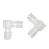 Maxbell 2 pcs 12mm Plastic Equal Elbow Connector Barbed Pipe Fitting Air Water Hose Joiner
