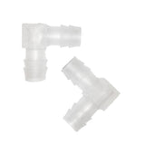 Maxbell 2 pcs 12mm Plastic Equal Elbow Connector Barbed Pipe Fitting Air Water Hose Joiner