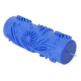 Maxbell 15cm Wall Decoration Empaistic Flower Pattern Painting Roller for Decoration Machine DIY - Blue