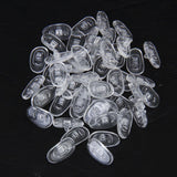 25 Pairs Screw In Soft Silicone non-slip Eyeglass Nose Pads Oval