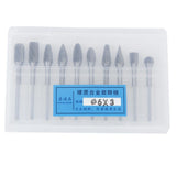 Maxbell 10pcs Tungsten Steel YG8 Carbide Rotary Burr 6mm Head Diameter