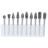 Maxbell 10pcs Tungsten Steel YG8 Carbide Rotary Burr 6mm Head Diameter
