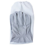 Maxbell Pair Protective Beekeeping Gloves, Goatskin Bee Keeping with Vented Long Sleeves - Grey and White