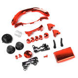 Maxbell ABS Metal Full Housing Shell Case Kit Replacement Parts for Xbox 360 Wireless Controller Red Color