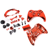 Maxbell ABS Metal Full Housing Shell Case Kit Replacement Parts for Xbox 360 Wireless Controller Red Color