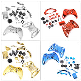 Maxbell ABS Metal Full Housing Shell Case Kit Replacement Parts for Xbox 360 Wireless Controller Red Color