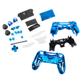 Maxbell ABS Metal Full Housing Shell Case Button Kit Parts for Sony PlayStation 4 PS4 Wireless Controller Blue