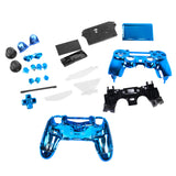 Maxbell ABS Metal Full Housing Shell Case Button Kit Parts for Sony PlayStation 4 PS4 Wireless Controller Blue