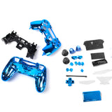 Maxbell ABS Metal Full Housing Shell Case Button Kit Parts for Sony PlayStation 4 PS4 Wireless Controller Blue