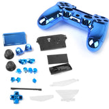 Maxbell ABS Metal Full Housing Shell Case Button Kit Parts for Sony PlayStation 4 PS4 Wireless Controller Blue