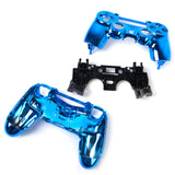 Maxbell ABS Metal Full Housing Shell Case Button Kit Parts for Sony PlayStation 4 PS4 Wireless Controller Blue