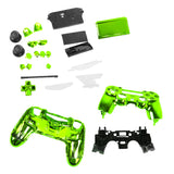 Maxbell ABS Metal full Housing Shell Case Button Kit Parts for Sony PlayStation 4 PS4 Wireless Controller Green Color