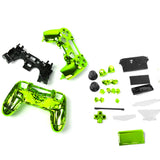 Maxbell ABS Metal full Housing Shell Case Button Kit Parts for Sony PlayStation 4 PS4 Wireless Controller Green Color