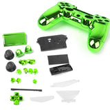 Maxbell ABS Metal full Housing Shell Case Button Kit Parts for Sony PlayStation 4 PS4 Wireless Controller Green Color