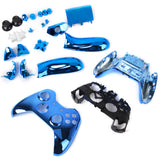 Maxbell ABS Metal Full Housing Shell Case Kit Parts for Xbox One Wireless Controller Blue Color