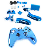 Maxbell ABS Metal Full Housing Shell Case Kit Parts for Xbox One Wireless Controller Blue Color